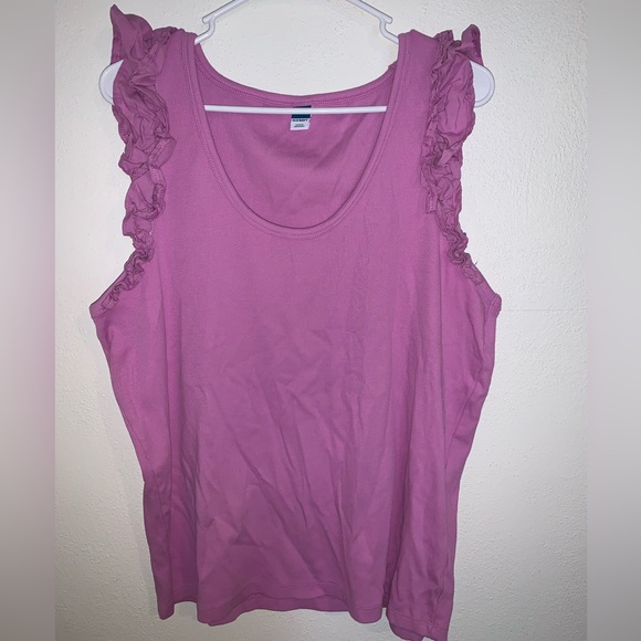 Purple Ruffled Tank Top - Picture 1 of 4